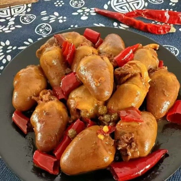鸭心辣卤鸭心大包装商用卤鸭心麻辣卤鸭心