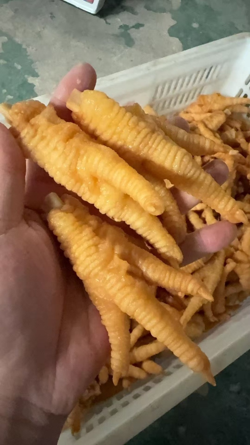 大号虎皮凤爪黄金炸凤爪半成品油炸卤菜火锅商用