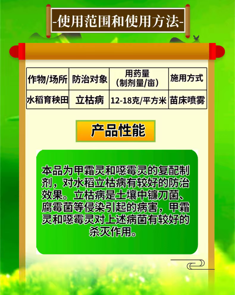 3%甲霜恶霉灵杀菌剂立枯病根部病害1000克