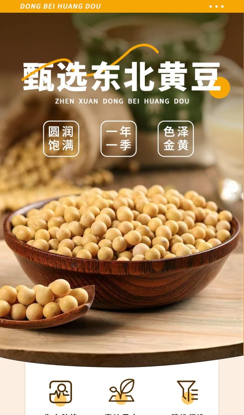 包邮）10斤黄豆黑龙江非转基因高蛋白生豆芽打豆浆豆批发