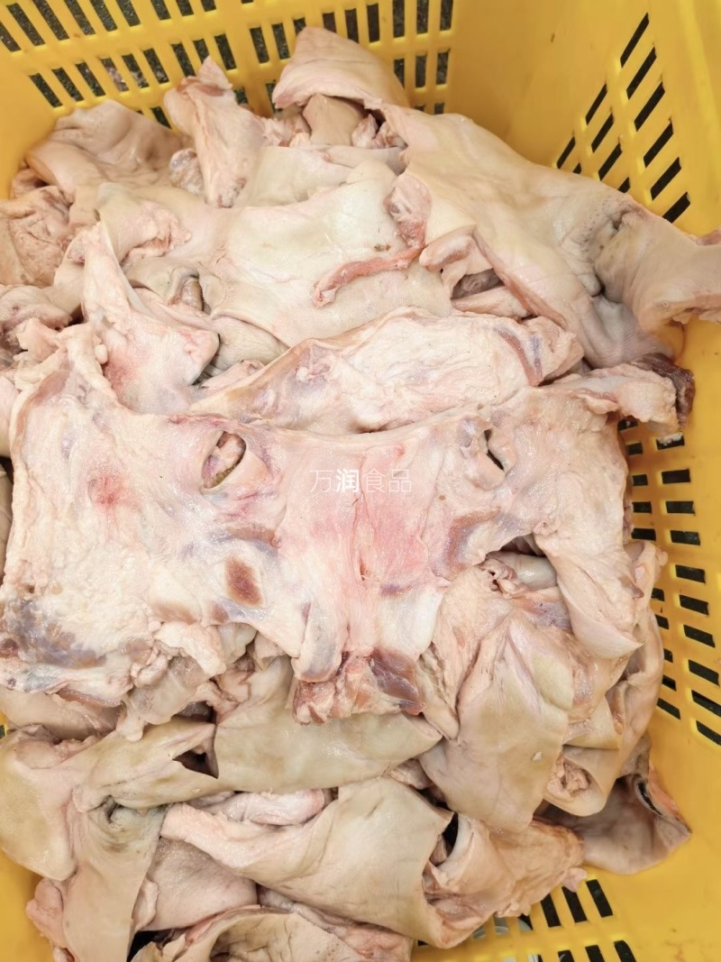 冷冻猪小头皮猪头皮，猪头肉边角20斤一件食堂炒菜卤菜