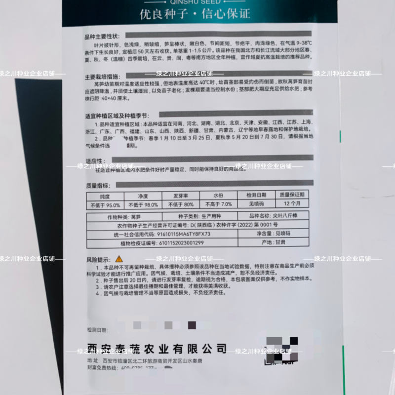 八斤棒尖叶香莴笋种子抗热耐寒尖叶莴笋莴苣种子抗高温四季蔬菜籽