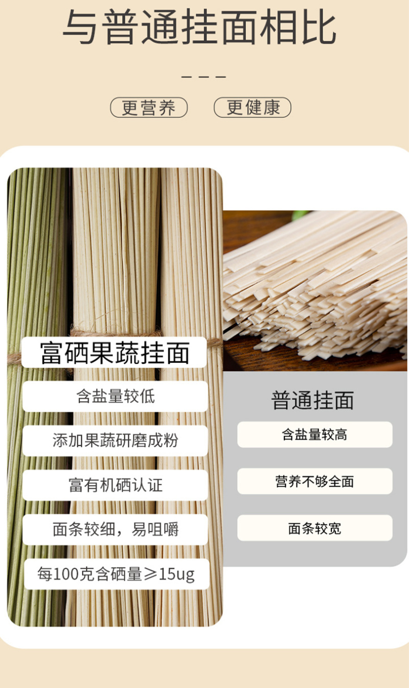 陇间柒月富硒蔬菜面·见面筷乐礼盒1.2kg