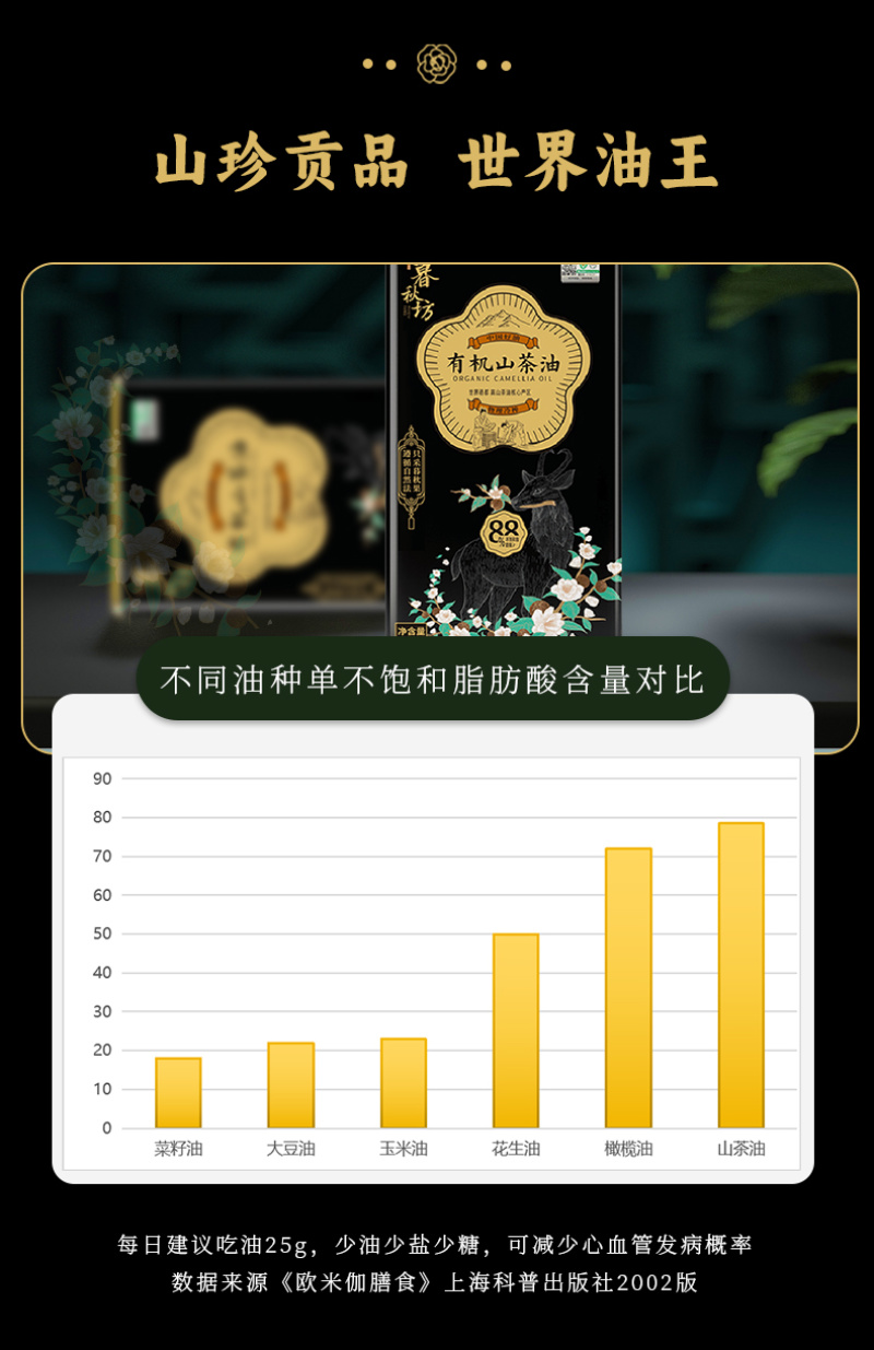 陇间柒月暮秋坊有机山茶油1L