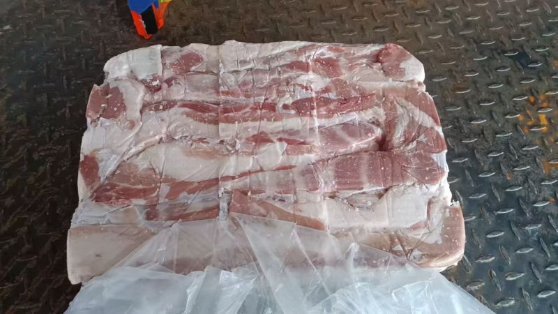 带皮五花肉条，30吨，新货，原始检疫，25/5