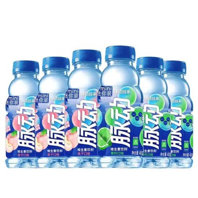 脉动青柠桃子味400ml*6瓶维生素饮料维C做运动饮料低