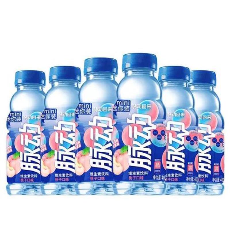 脉动青柠桃子味400ml*6瓶维生素饮料维C做运动饮料低