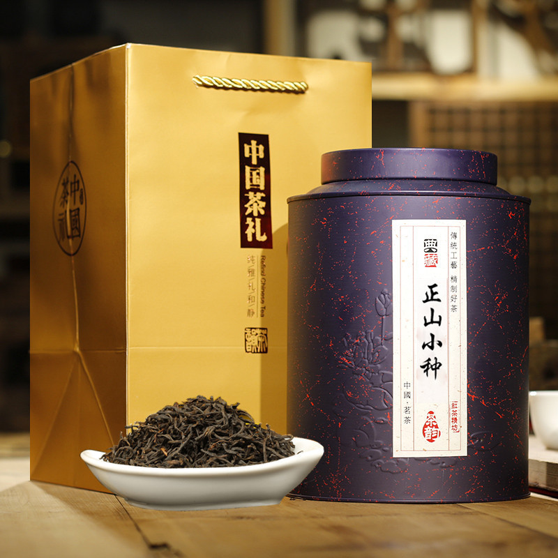 新茶武夷山花果香正山小种红茶500g铁罐装桐木关茶叶散装