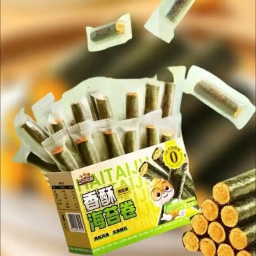 三只松鼠_海苔肉松卷即食办公室小零食卷夹心