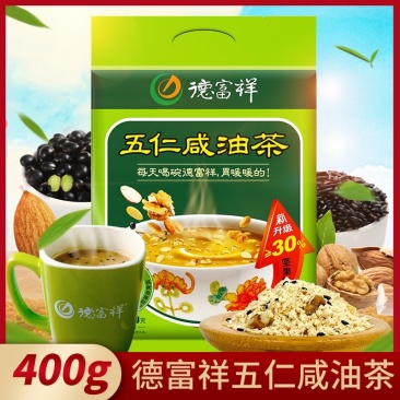 德福祥五仁咸油茶传统冲饮早餐陕西特产400g*24/箱