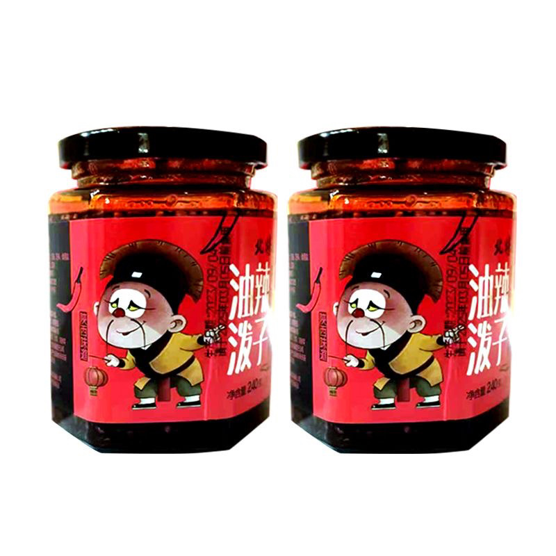 陕西油泼辣子凉拌菜日常家用开胃调味品240g/瓶