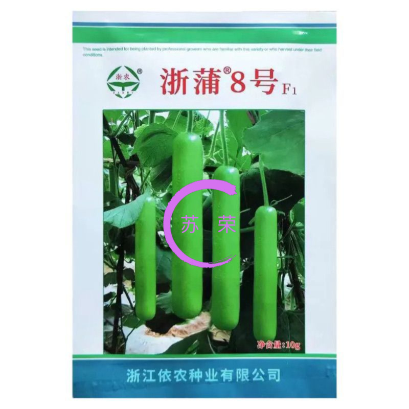 浙浦8号瓠瓜种子早中熟杂交一代瓜皮绿色长棒型蒲瓜种子春秋