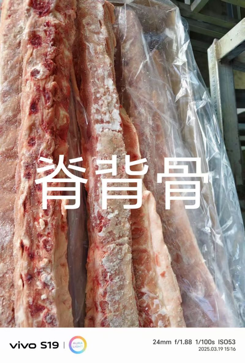 进口鲜分脊背骨（龙骨）现货20吨左右。价格便宜一手货源