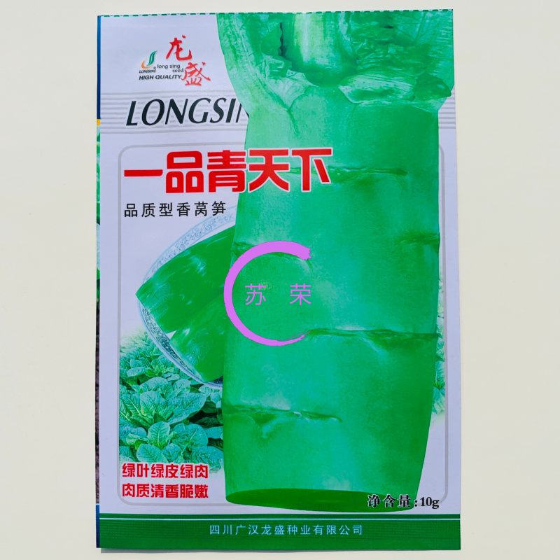 一品青天下莴笋种子高产稳产抗热耐寒清香脆爽春夏秋主栽莴笋