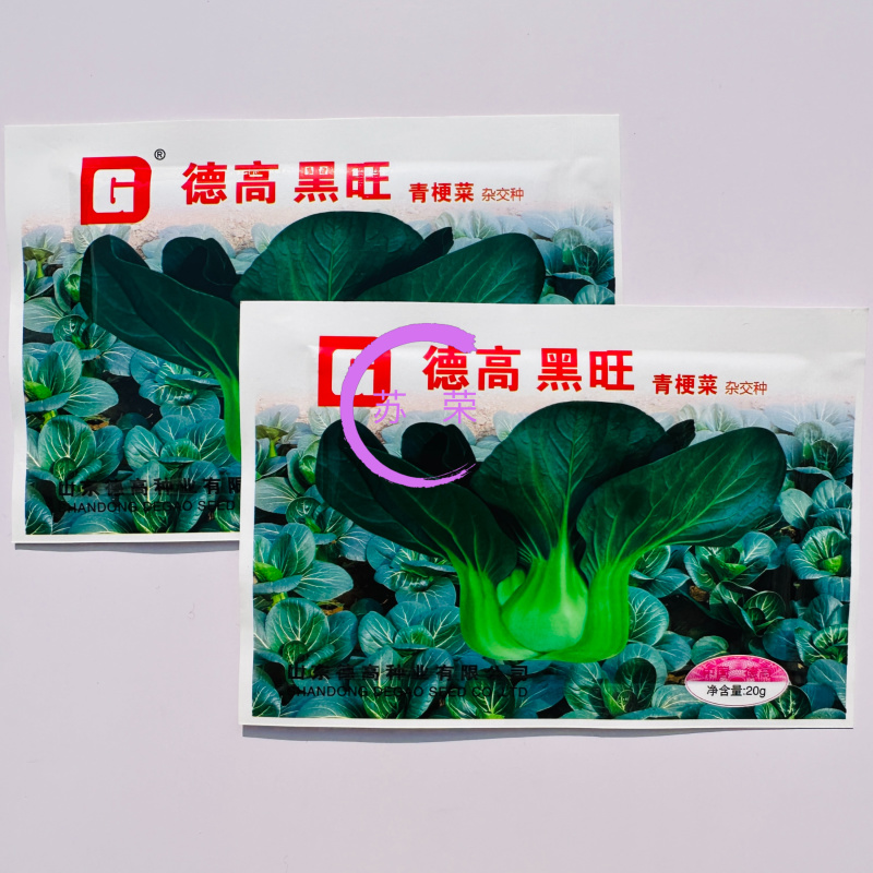 德高黑旺青梗菜种子高产抗病耐热耐寒农家菜园基地阳台种植