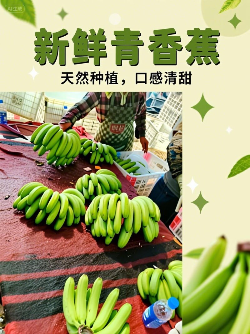 广西合浦桂蕉香蕉产地直发一手货源皮薄肉甜硬度好