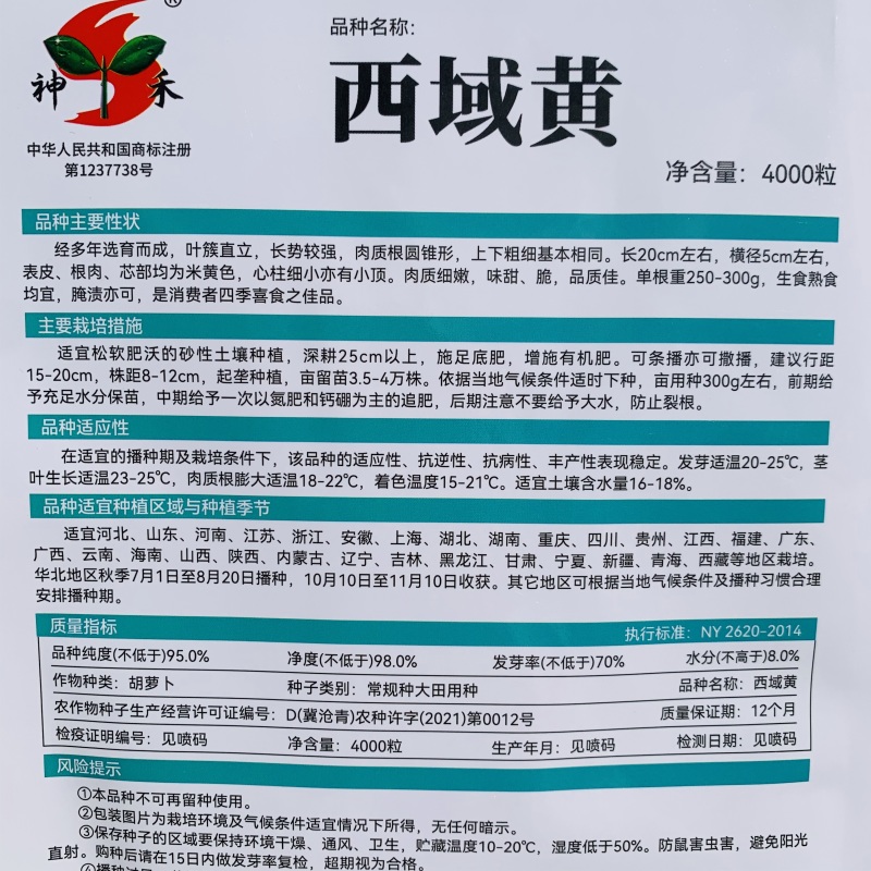 西域黄胡萝卜种子味甜脆四季蔬菜种子耐热黄色胡萝卜种籽
