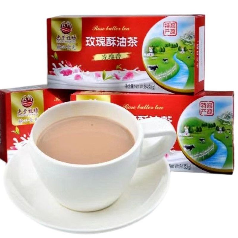 大营牧场玫瑰酥油茶传统藏式云南特产大理丽江速溶奶茶