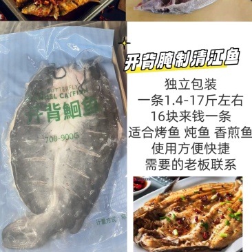 开背腌制清江鱼独立包装一条1.4-1.7斤左右一件