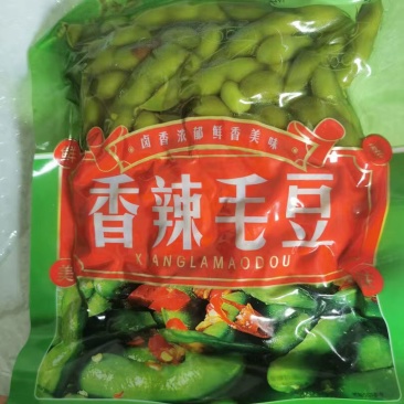 350克菜鲜优麻辣毛豆4元每袋，冷链车包邮http
