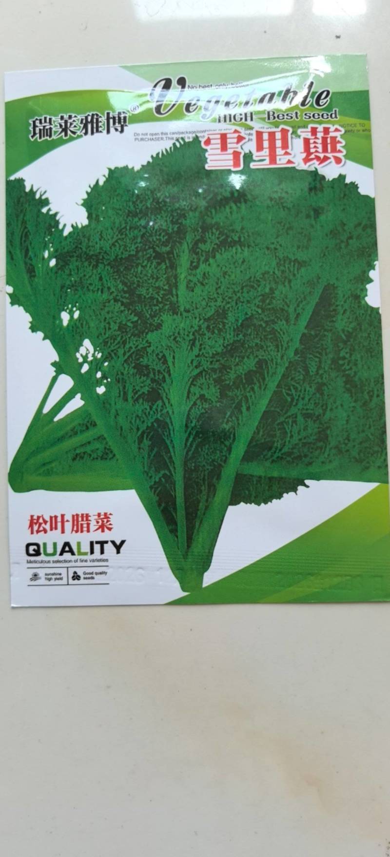 雪里红种子松叶腊菜种子香味浓郁早熟阳台耐寒晚熟花叶型