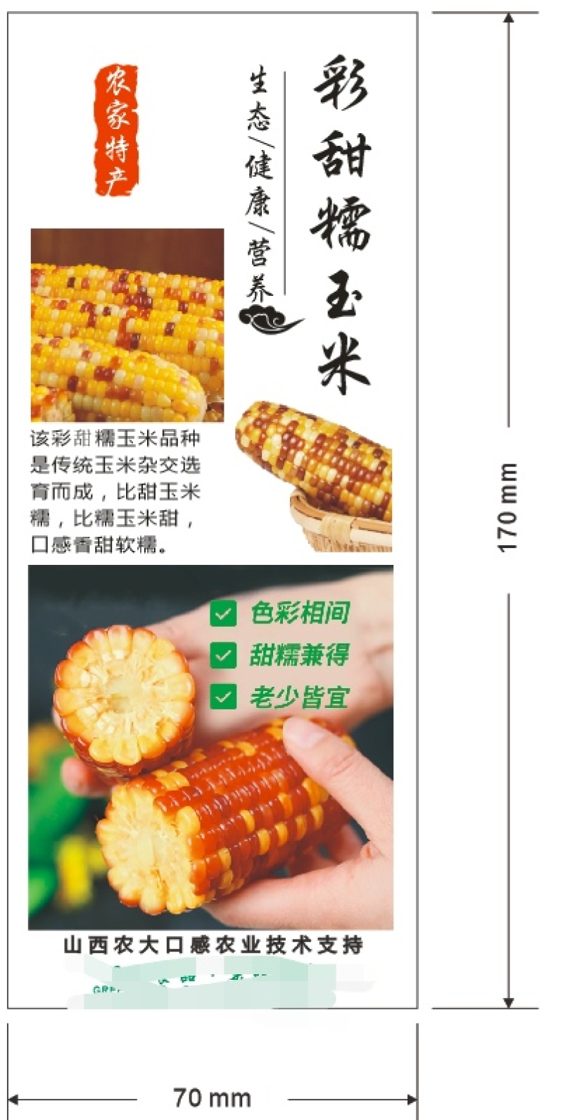 新品甜加糯大棒花玉米