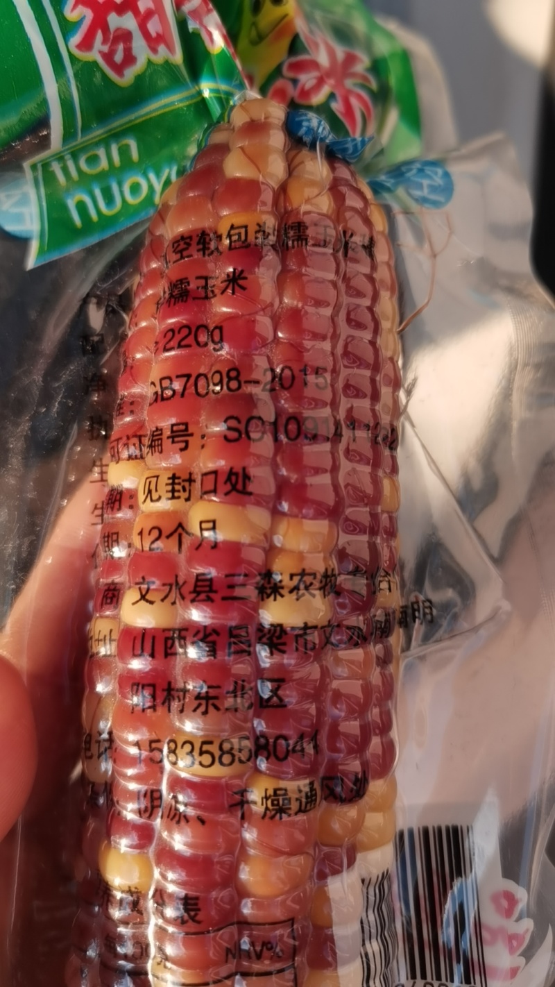 新品甜加糯大棒花玉米