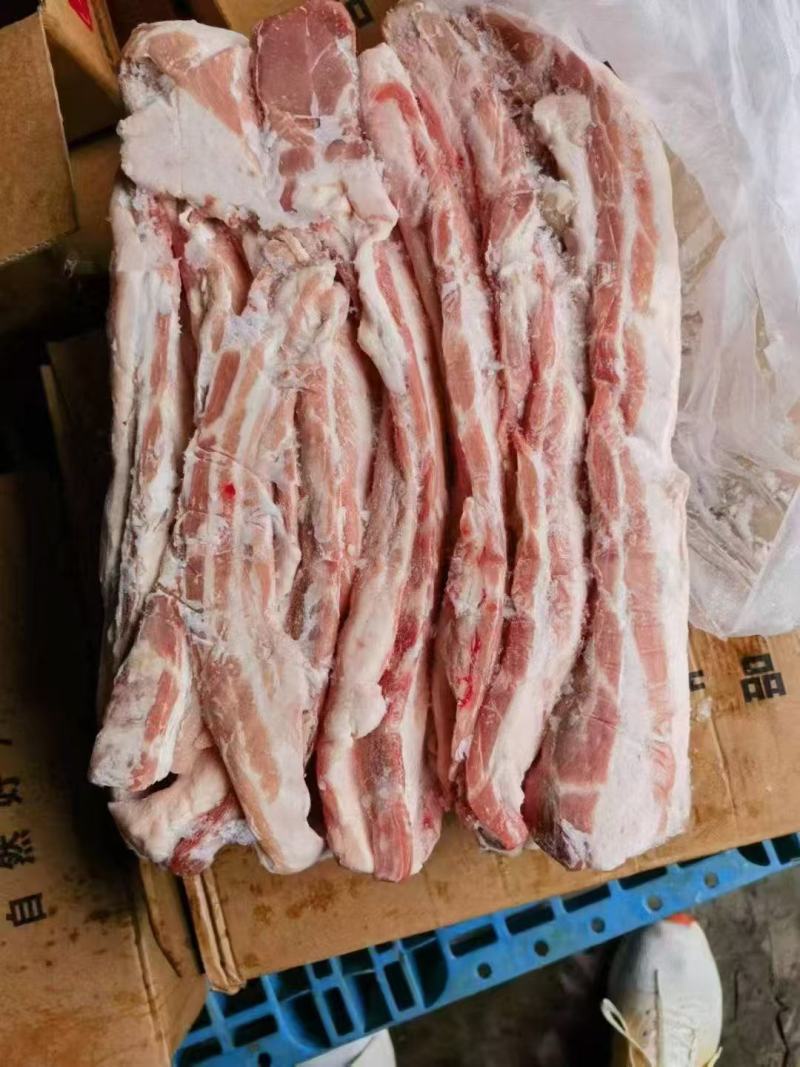 肥猪带皮五花肉条新货