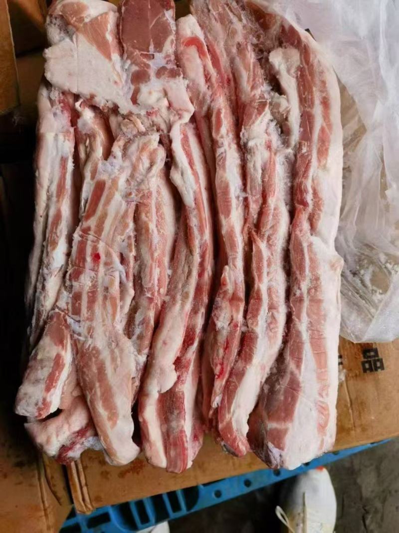 肥猪带皮五花肉条新货