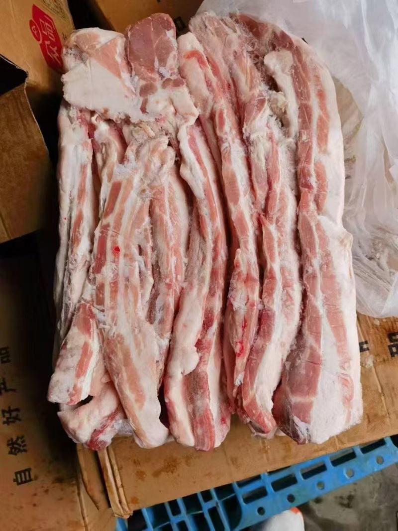 肥猪带皮五花肉条新货