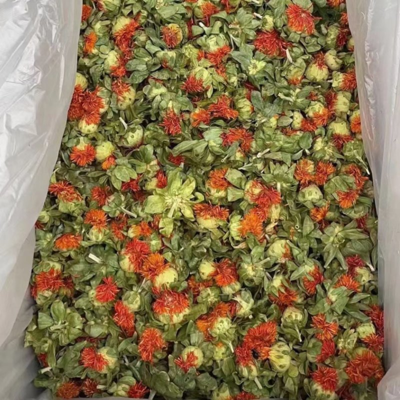 红花朵红花果地摊展销会货源橙菠萝长丝花西红花草红花刺红花