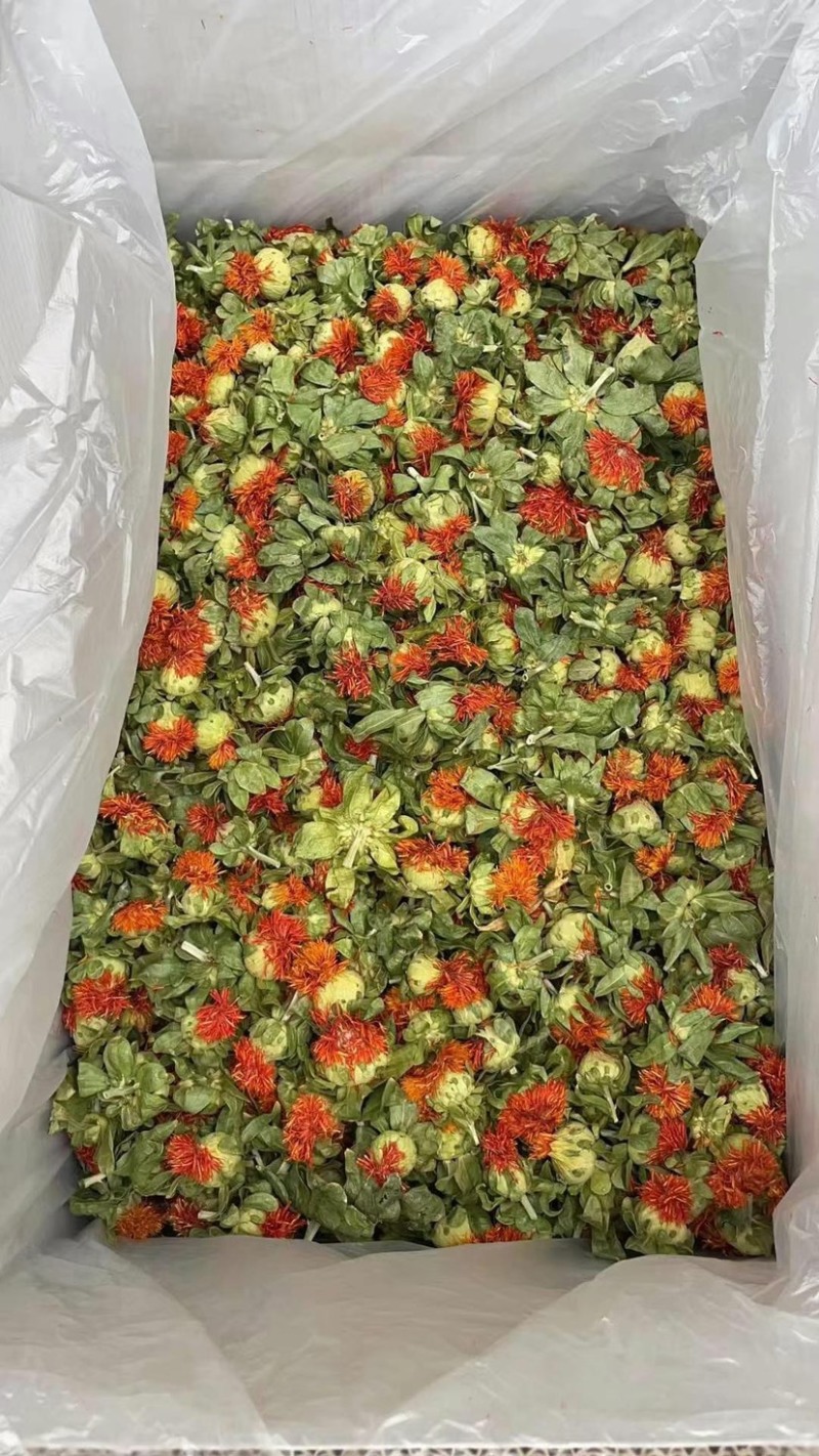 红花朵红花果地摊展销会货源橙菠萝长丝花西红花草红花刺红花