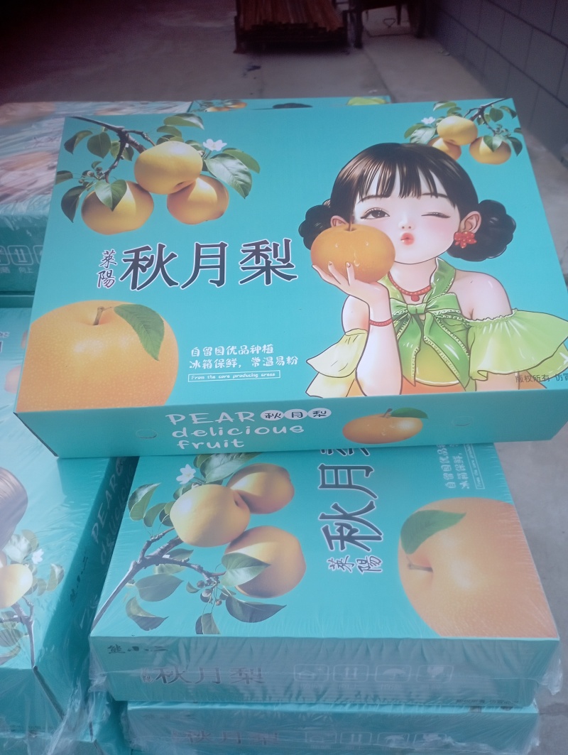 秋月梨一件代发山东莱阳电商微商抖音直播企业采团购礼品盒装
