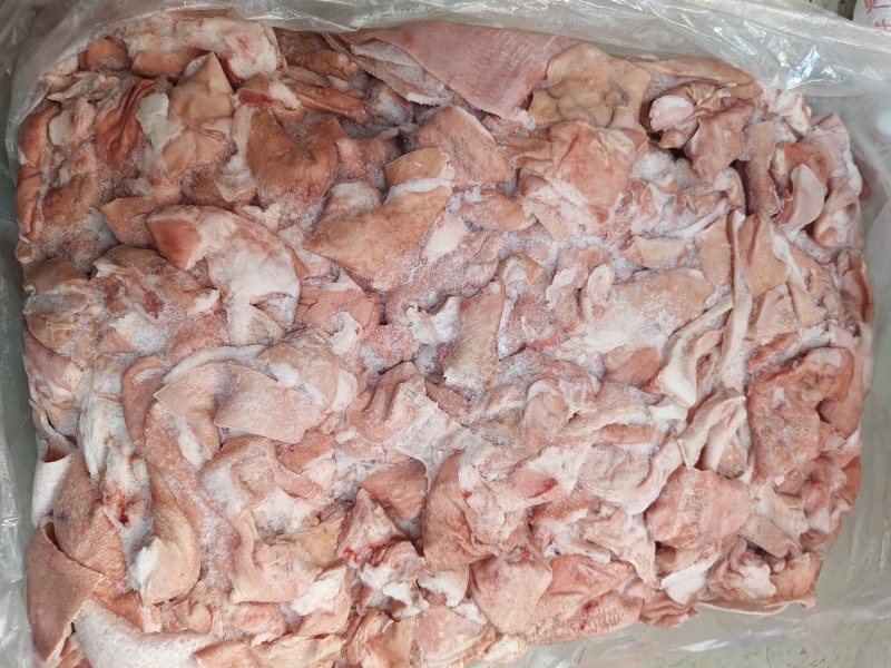 鲜冻猪皮去毛去油生猪皮肉皮猪皮猪皮批发鲜猪碎皮冷冻