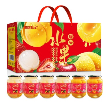 中秋，春节福利款黄桃罐头电商，团购礼盒
