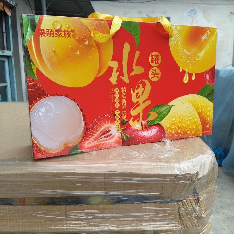 中秋，春节福利款黄桃罐头电商，团购礼盒