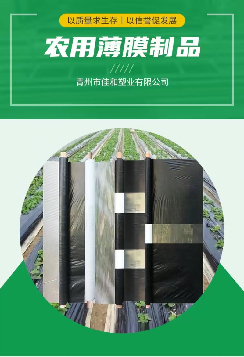 银黑地膜种植专用地膜保湿除草地膜打孔膜黑地膜白地膜