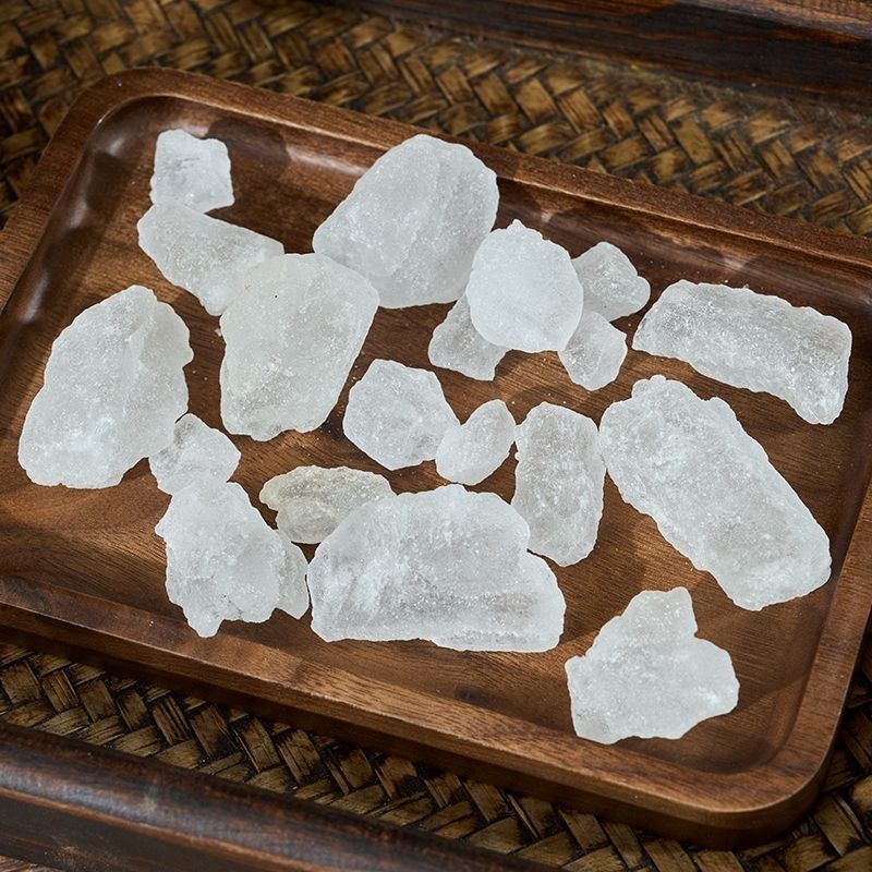 中药材可食用批白矾明矾块状泡脚有粉净水脚汗手汗白矾包