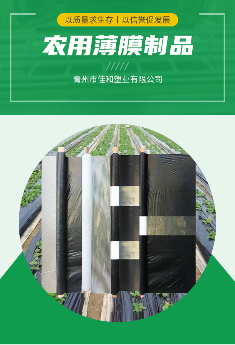 黑白相间地膜，打孔地膜，单白膜塑料薄膜，厂家直销可定制