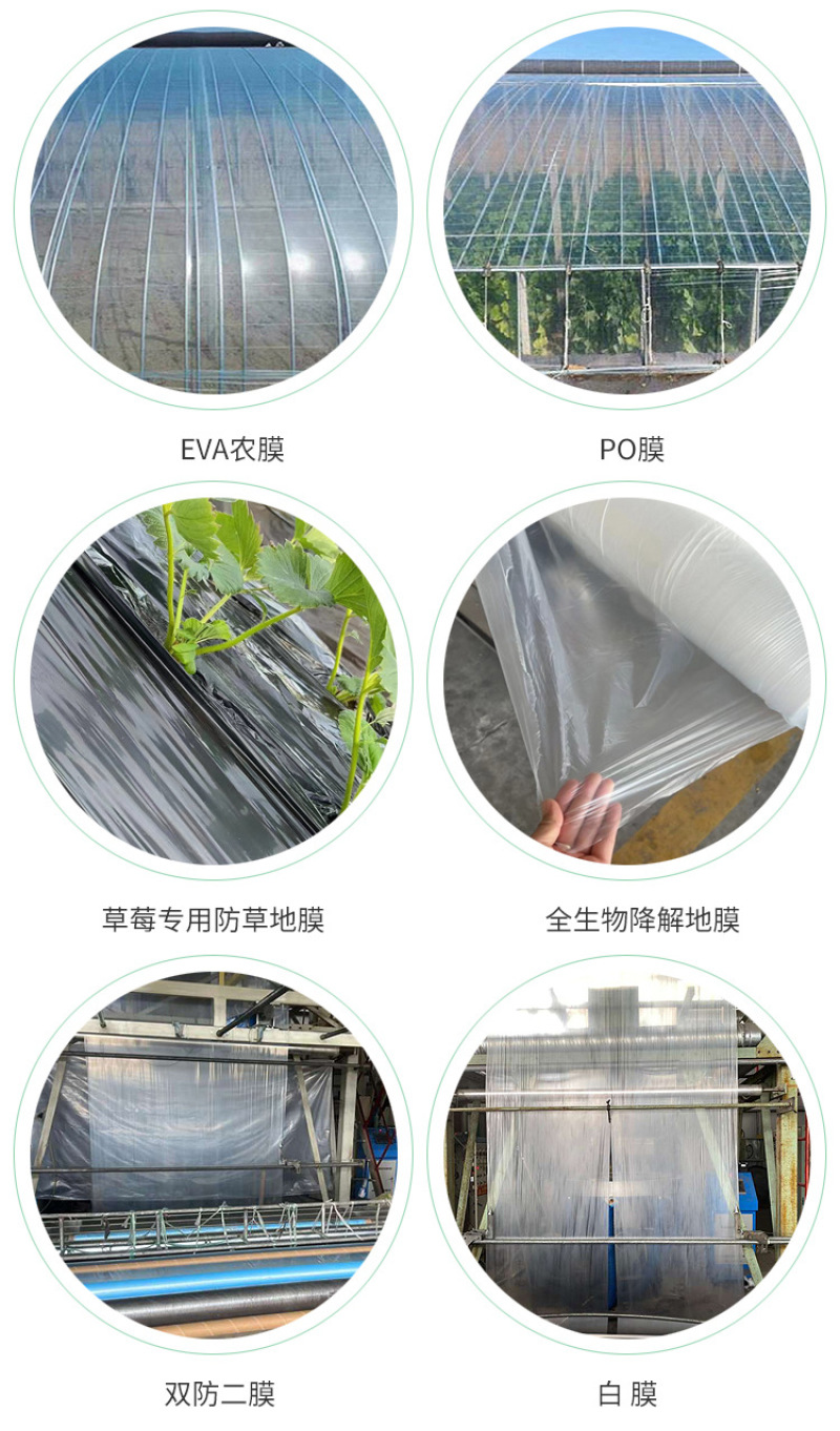 po膜8丝起塑料大棚薄膜防流滴消雾高透光保温棚膜可定制
