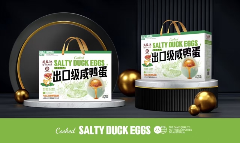 微山湖万盛德咸鸭蛋，红泥腌制，无抗养殖