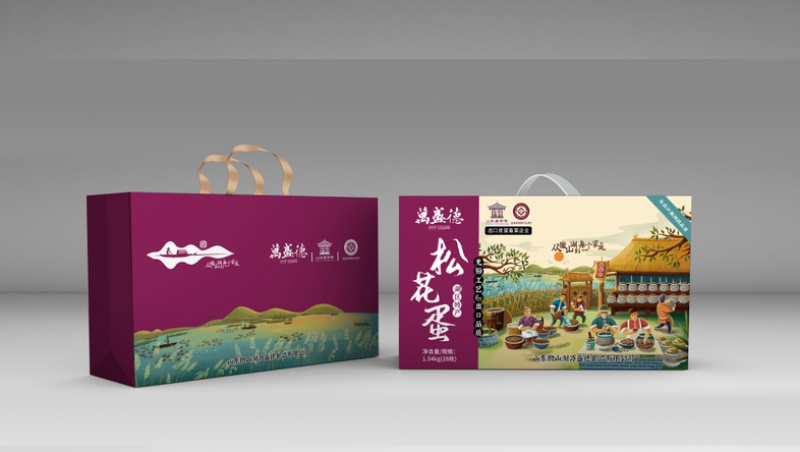 微山湖万盛德咸鸭蛋，红泥腌制，无抗养殖