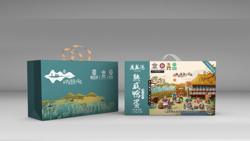 微山湖万盛德咸鸭蛋，红泥腌制，无抗养殖