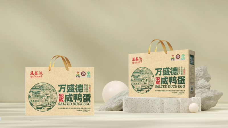 微山湖万盛德咸鸭蛋，红泥腌制，无抗养殖