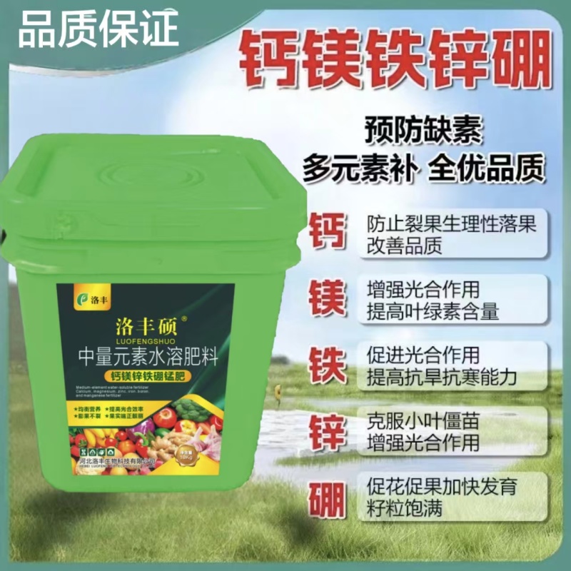 全效速溶生根壮苗防止果裂中量元素水溶肥钙镁硼锌铁多元素补