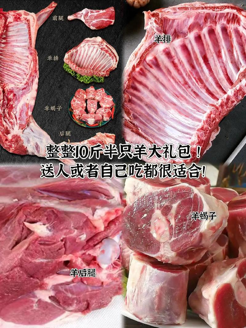 新鲜半羊10斤切块冷冻生鲜羊蝎鲜嫩80%腿排