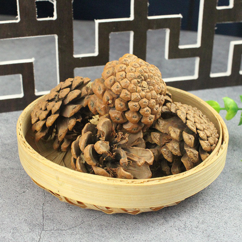 松塔中药材松子仁松球松果椁树核桃蛇皮松果白松果塔无