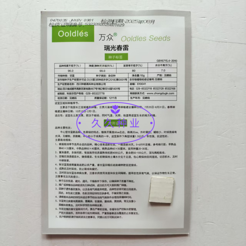 瑞光春雷牛心甘蓝种子杂交耐抽薹甜脆牛心包菜种籽高产抗病耐