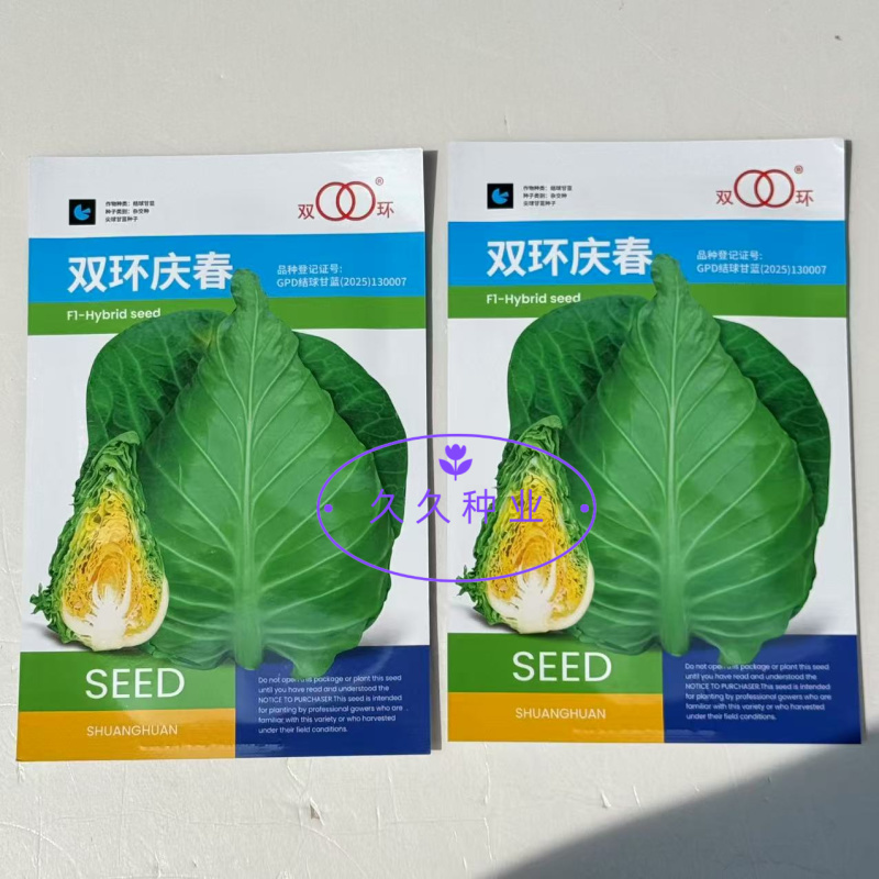 双环庆春甘蓝种子春夏秋播种早熟黄心甘兰种籽单球重3斤