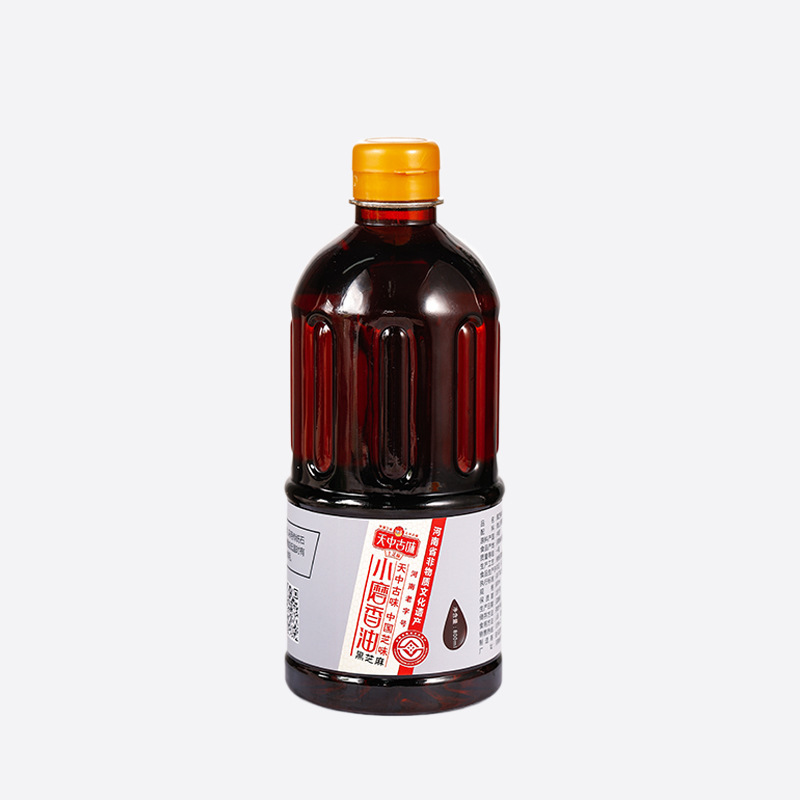 纯黑芝麻油河南驻马店小磨香油500ml家庭玻璃瓶装塑料瓶